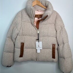 NWT Nicole Benisti Oat Goose Down & Cashmere Puffer Jacket SMALL $1,799 MSRP